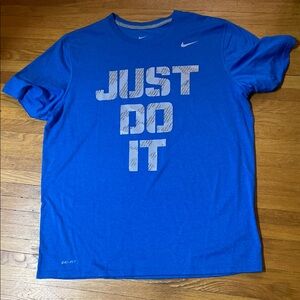 Nike dri-fit Blue Short Sleeve Tee Just Do It